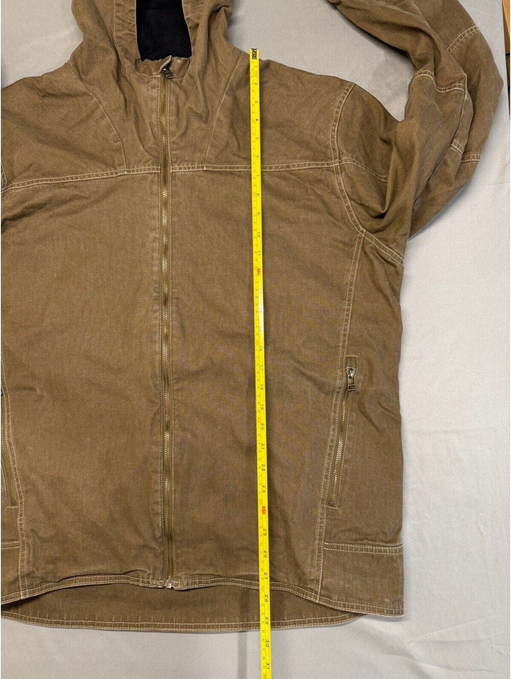 Kuhl The Law Fleece Lined Hoody Jacket Mens XL Brown Vintage Patina Dye Canvas - Picture 15 of 15